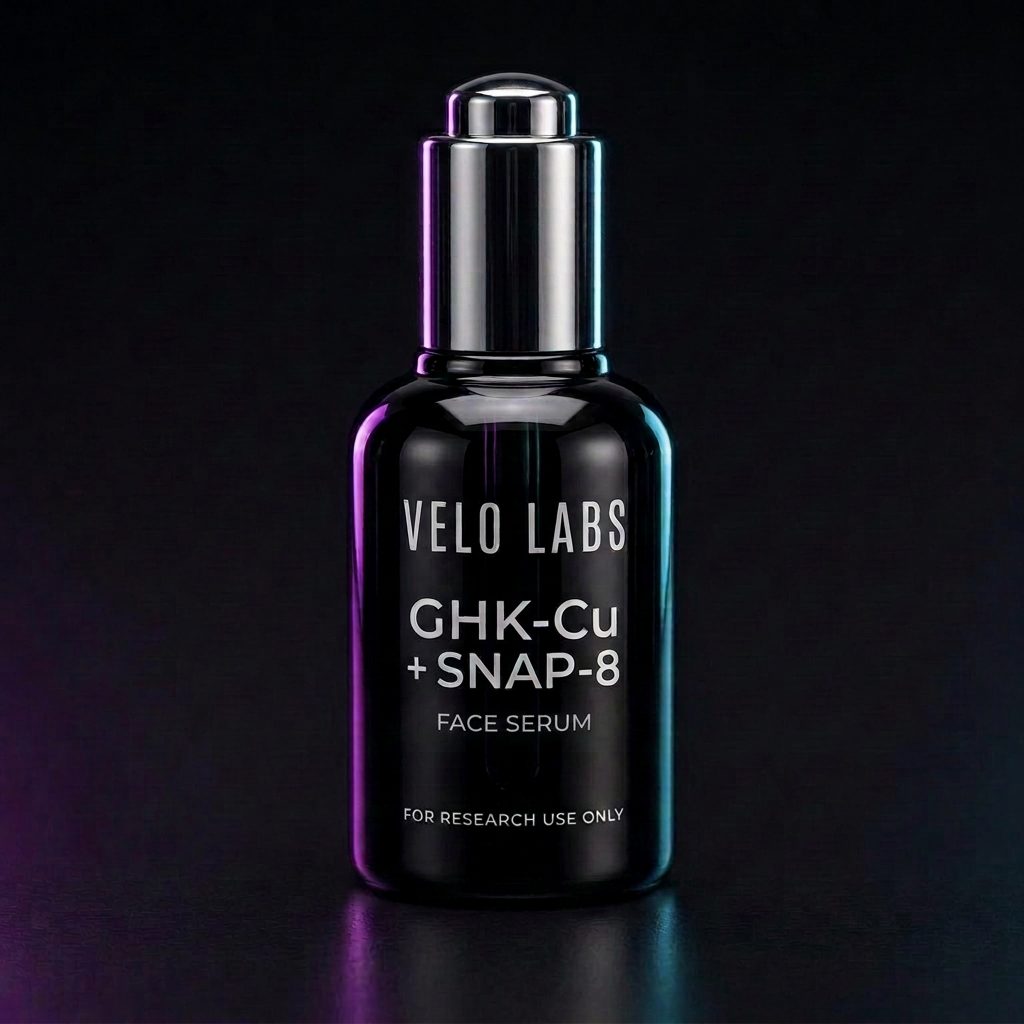 Velo Labs GHK-Cu + SNAP-8 Face Serum research peptide vial